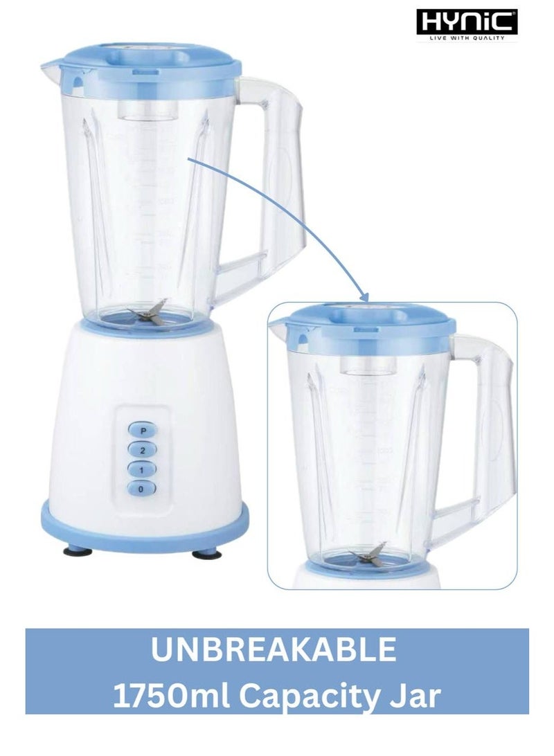 Hynic Ultimate High-Speed Blender 300W Powerful Copper Motor | 1.75L Unbreakable PC Jar | 2-Speed & Pulse Control | Stainless Steel Blades for Smoothies | Shakes & Nutri-Juicing - Image 5